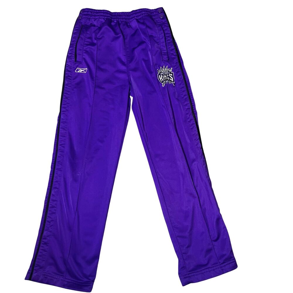 Vintage Reebox Sacramento Kings NBA purple breakaway track pants youth 10-12